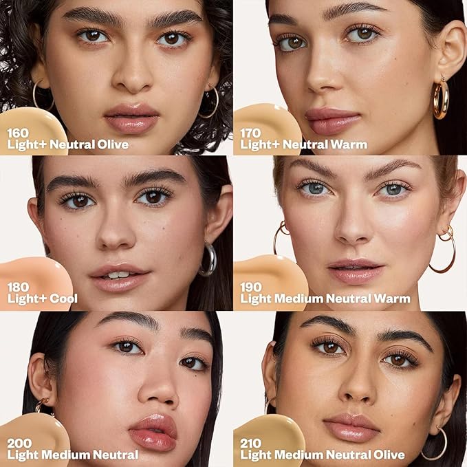 Kosas Revealer Skin-Improving Foundation with SPF 25 Protection - Hydrate, Brighten, Soothe, Plump, Protect Skin - Smoothing Texture, Natural Finish and Clean Formula - Light Medium Neutral Warm 190