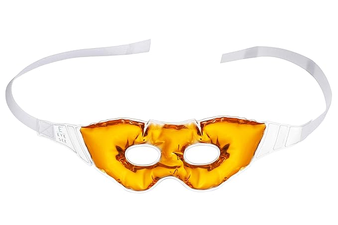 Gel Eye Mask for Puffiness and Dark Circles - Cooling Eye Masks for After Surgery and Headache/Stress Relief - Multiple Colors Available - Orange