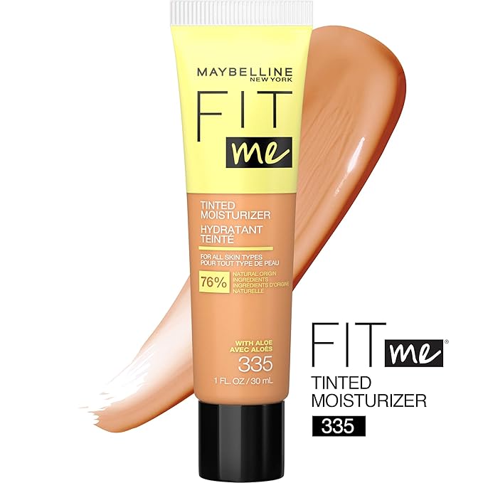 Maybelline Fit Me Tinted Moisturizer, Natural Coverage, Face Makeup, 335, 1 Count