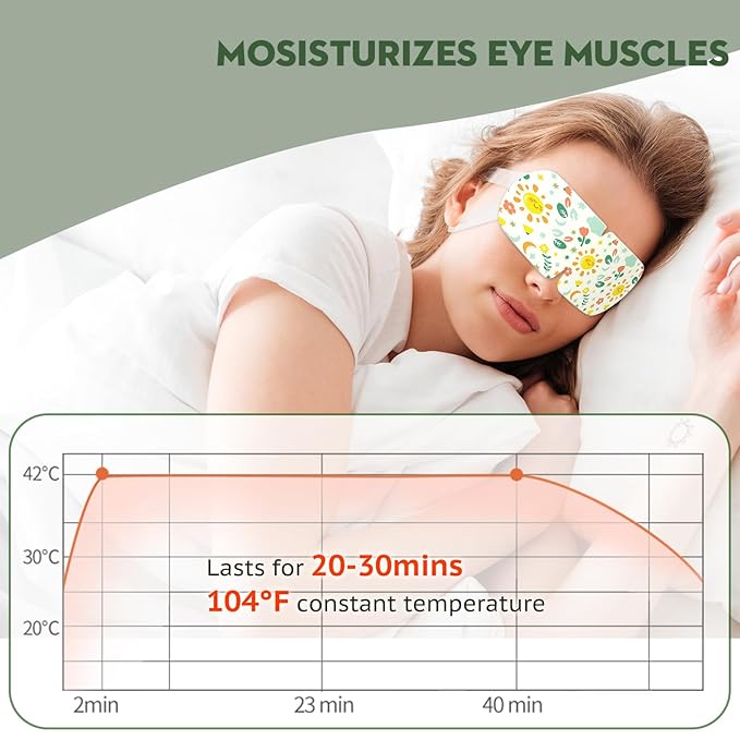 Steam Eye Mask,21PACKS Self Heated Eye Mask,Disposable Soothing Eyes Moisturizing Heat Eye Mask Warm and Comfy for Migraines Tired Eyes Dry Eyes