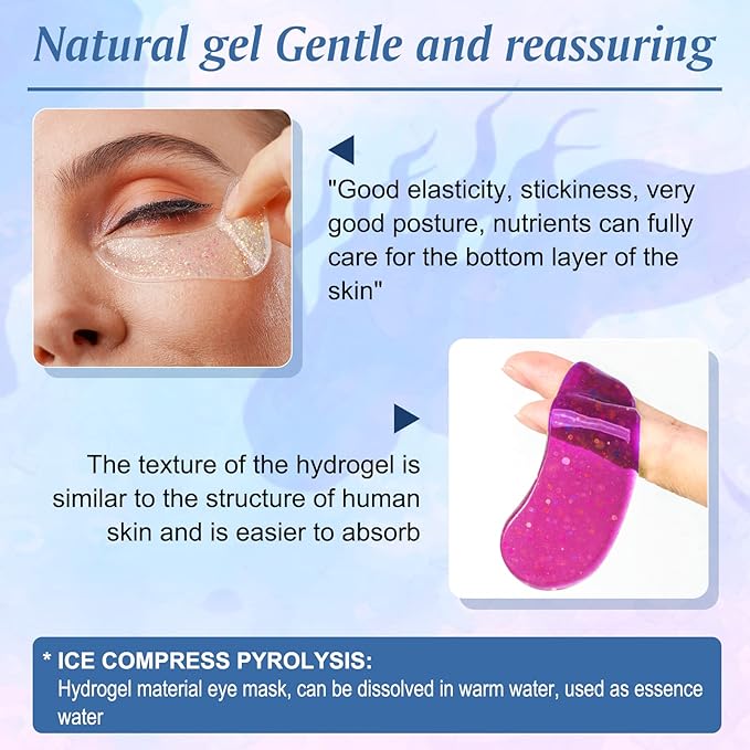 Under Eye Patches(18 Pairs) for puffy eyes - Eye Mask with Natural Marine Collagen, Diminish dark circles, Wrinkles, Hyaluronic Acid - Anti-Aging Under Eye Mask for Face Care