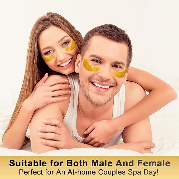 Under Eye Patches (36 Pairs) - 24K Gold Eye Masks Enriched with Abundant Collagen for Dark Circles, Puffy Eyes, Wrinkles - Gifts for Women Skin Care - Vegan & USA Tested