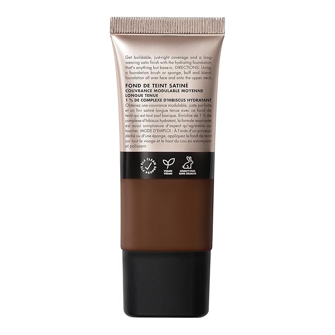 e.l.f. Soft Glam Foundation, Medium Coverage, Long-Lasting & Buildable Foundation For A Smooth, Satin Finish, Vegan & Cruelty-Free, 63 Rich Warm