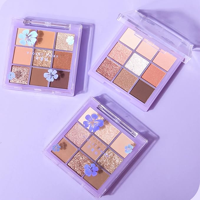 Violet Fairy 9 Color Eyeshadow Palette, Warm Neutrals (02)