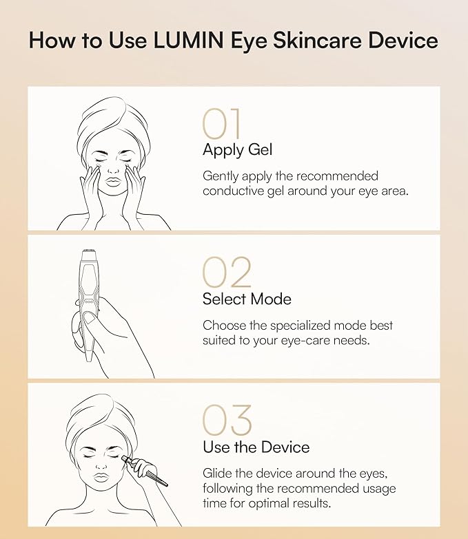 INIA Under-Eye Red Light Therapy for Face, 4-in-1 Beauty Device with Heat, Vibration, Massage & Red Light for Dark Circles, Puffiness & Skin Firming – Enhances Skincare Routine