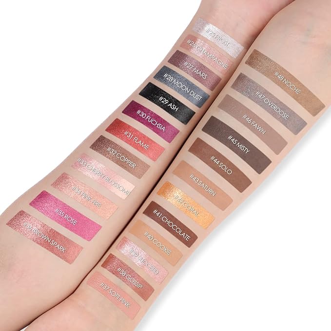 FOCALLURE Shimmer and Matte Cream Eyeshadow Stick,Smooth Brilliant Eye Brightener Pencil for Women,Long Lasting Waterproof Eye Shadow and Liners Makeup,GOSSIP