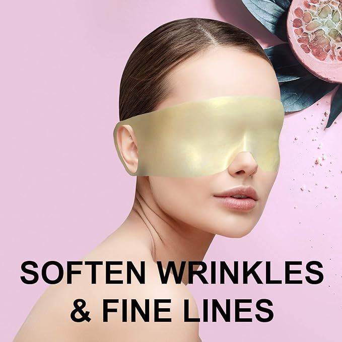 Vivor Gold Silicone Reusable Eye Mask - Luxurious Hydrotherapy Anti aging Experience to Reduce Eye Bags, Crow's Feet, Wrinkles, and Fine Lines. Reusable Up To 100 Times!