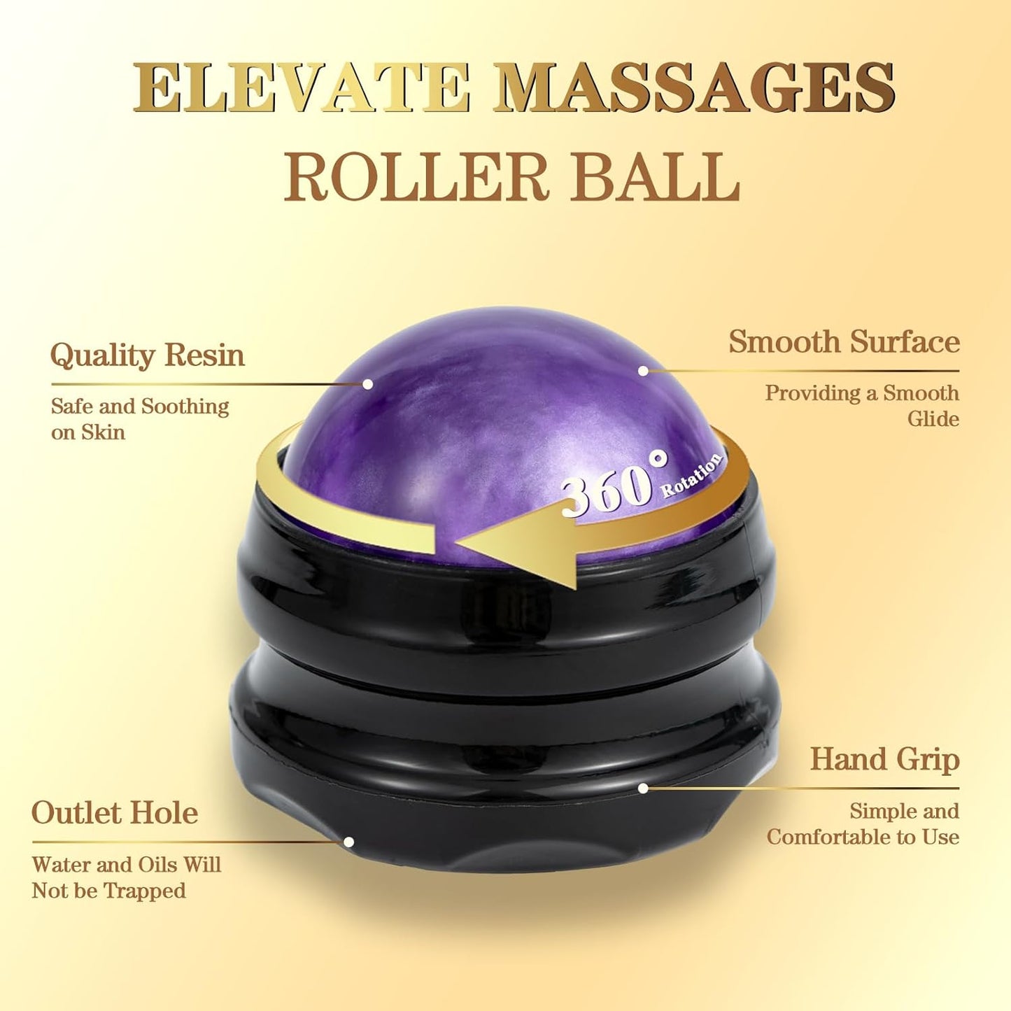 Massage Oil for Massage Therapy, Vanilla, Lavender Oil, with Massage Roller Ball, Massage Oils for Muscle Relaxing, Calming, Soothing & Moisturizing, Spa Gift Set for Her and Him