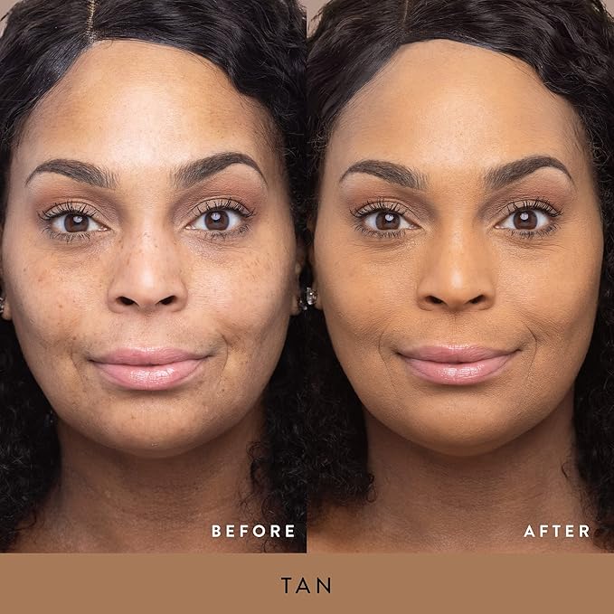 LAURA GELLER Double Take Liquid Foundation | Medium to Full Coverage, Natural Matte Finish, Tan