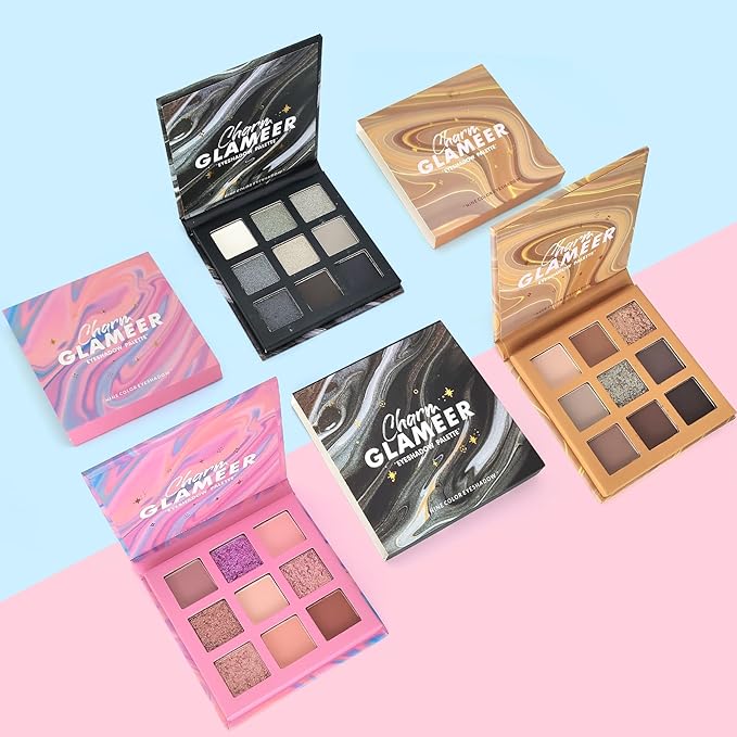 Eyeshadow, 9 Colors Eyeshadow Palette, Matte&Glitter&Shimmer Eyeshadow,for Eye Makeup Long Lasting Waterproof Eye Makeup Palette, Glitter Shimmer Professional Bright-Colored Eye Shadow(G005-2)