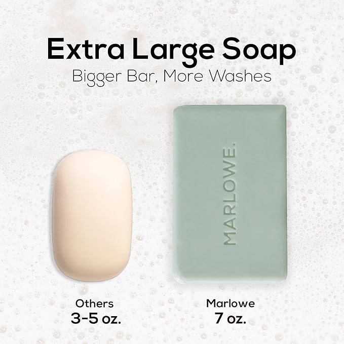 MARLOWE. No. 108 Lightly Exfoliating Soap Bar, 7oz, Polishing, Moisturizing & Cleansing Bar Soap for Men, Made with Natural Ingredients