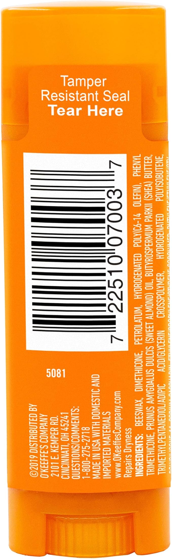 O'Keeffe's Unscented Lip Repair Lip Balm for Dry, Cracked Lips, Stick, (Pack of 11)