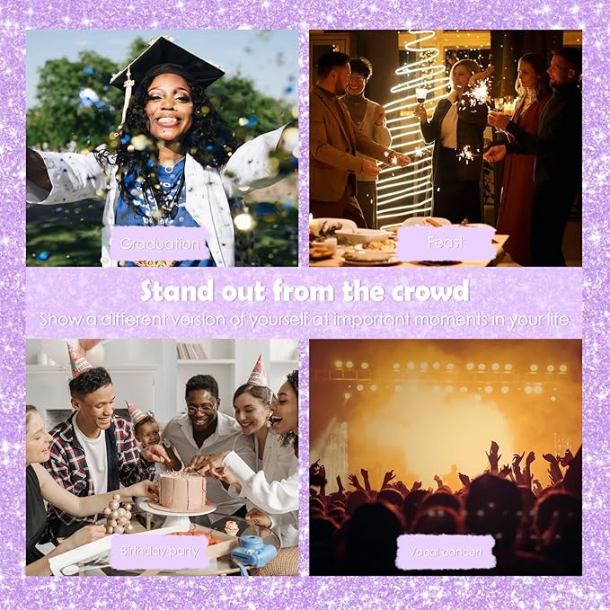 Yosca Highlighter Powder Spray, 20ML Cosmetic Grade Shimmer Powder Glitter Spray Sparkle Highlighter Makeup Festival Concert Accessorise for Rave Clothes Hair Face Nail Art - Metal Stawberry