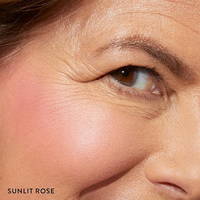 LAURA GELLER NEW YORK Baked Blush-n-Brighten Marbleized Blush for Cheeks - Sunlit Rose - Satin Finish - Buildable Color