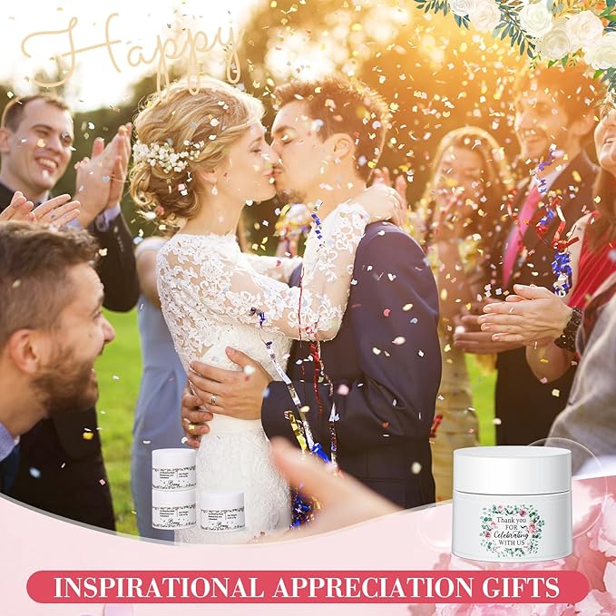 12 Pcs Thank You Lip Sleeping Mask Bulk Bridal Shower Gifts for Guests Thank You for Celebrating with Us Lip Mask Moisturize Nourish for Wedding Bridal Shower Favor Christmas Gift(Floral)