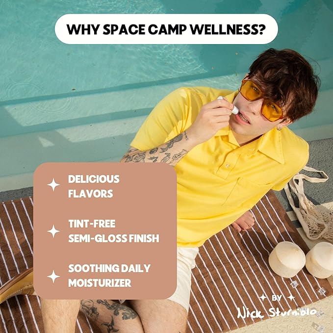 Wellness Jumbo Lip Balm - Coconut Cream Organic Flavored Balm (2 Pack)