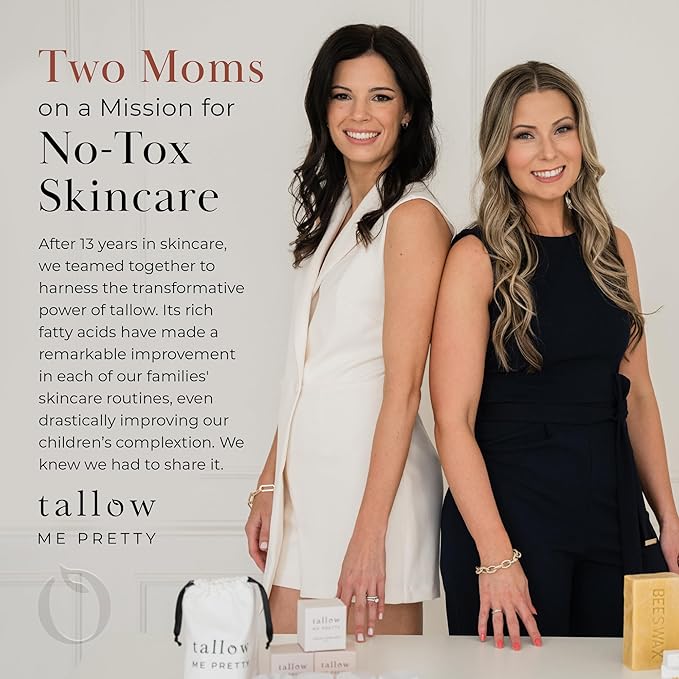 Peppermint Lip Balm, Ultra-Soothing, Deeply Hydrating Tallow Lip Balm with Grass Fed Beef Tallow, Beeswax, Jojoba Oil & More, Non Toxic Lip Care, Made in the USA, 0.15 Oz.