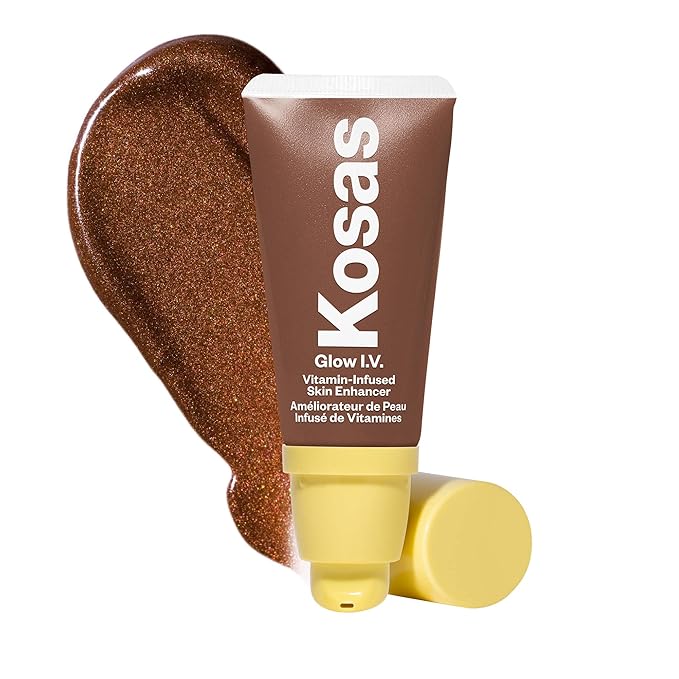 Kosas Glow I.V. Vitamin-Infused Skin Enhancer Face Makeup - Tinted Beauty Highlighter for a Healthy Glow - Energize