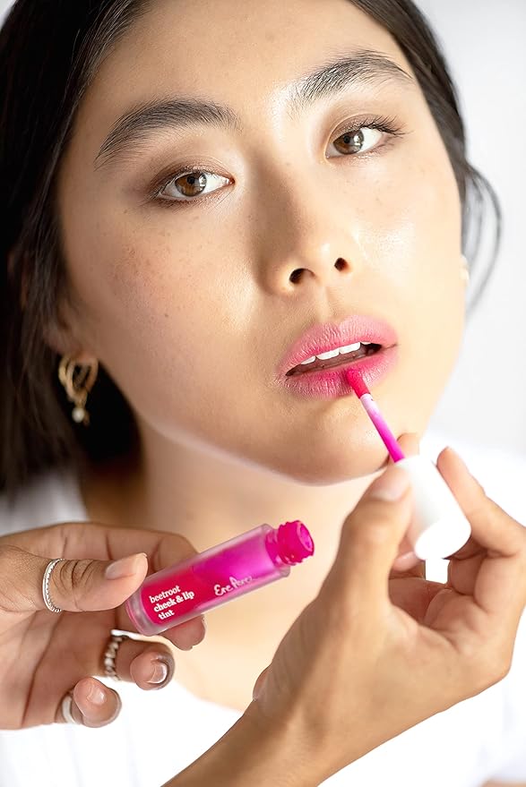 Ere Perez - Natural Beetroot Cheek + Lip Tint | Water-Resistant, Long-Lasting, Hydrating, Vibrant | Blue Agave, Rosehip Oil, Vitamin E | Vegan, Cruelty-Free, Clean Beauty (Fun-Pink)