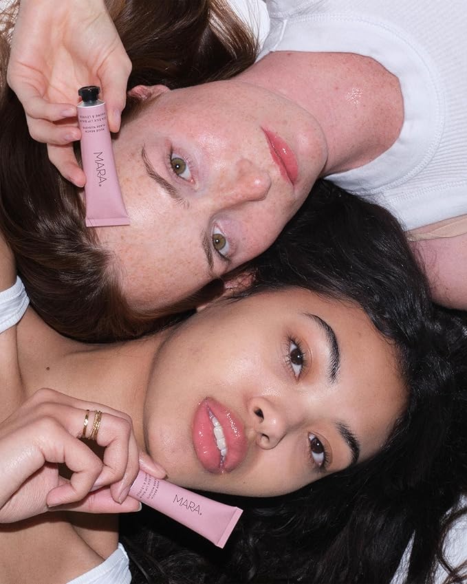 MARA - Natural Sea Silk Lip Balm With Algae + Moringa | Non-Toxic, Plant-Based Skin Care, Hypoallergenic | Moisturize, Plump + Soothe Dry, Chapped Lips (Nude Beach, 0.5 oz | 15 ml)