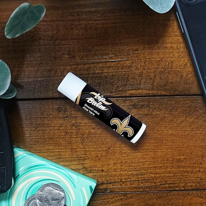 FANMATS 34713 New Orleans Saints Smooth Mint SPF 15 Lip Balm