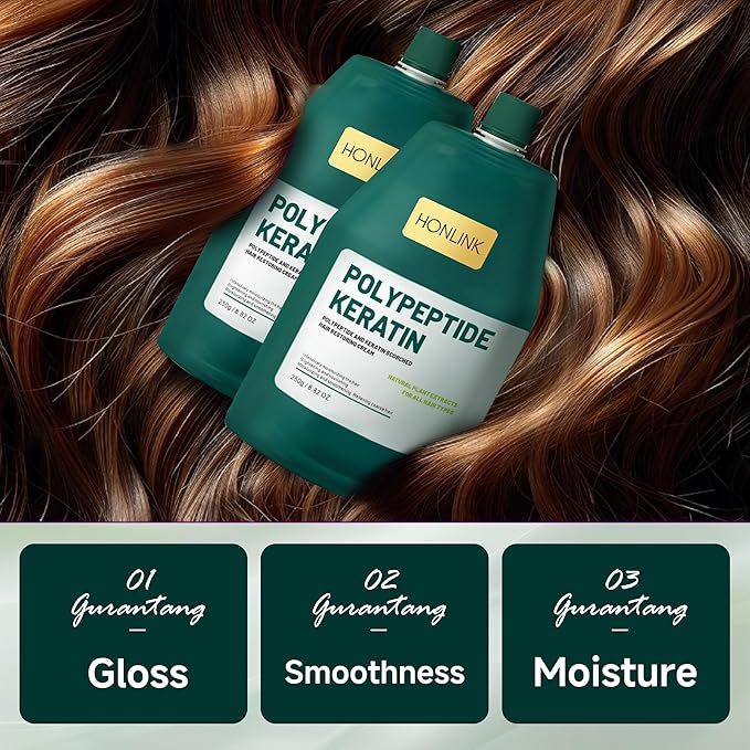 Peptide keratin hair conditioner, hair nourishing mask 2pcs,Deep Conditioning Hair Mask,Hair Treatment for Lasting Shine and Smoothness for Dry Damaged Hair