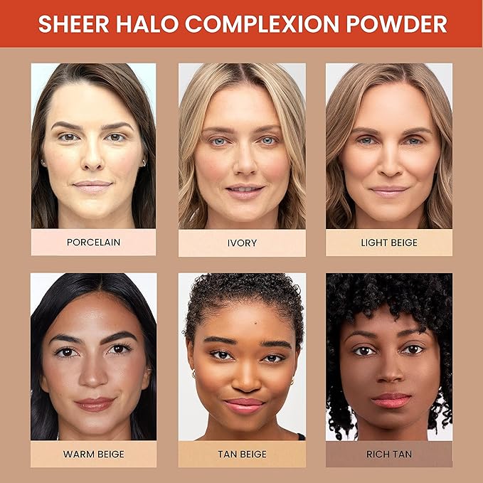 True + Luscious Sheer Halo Complexion Powder – Natural Matte Finish Foundation, Sheer to Medium Coverage – Clean, Vegan and Cruelty Free Powder Foundation – 0.32 oz