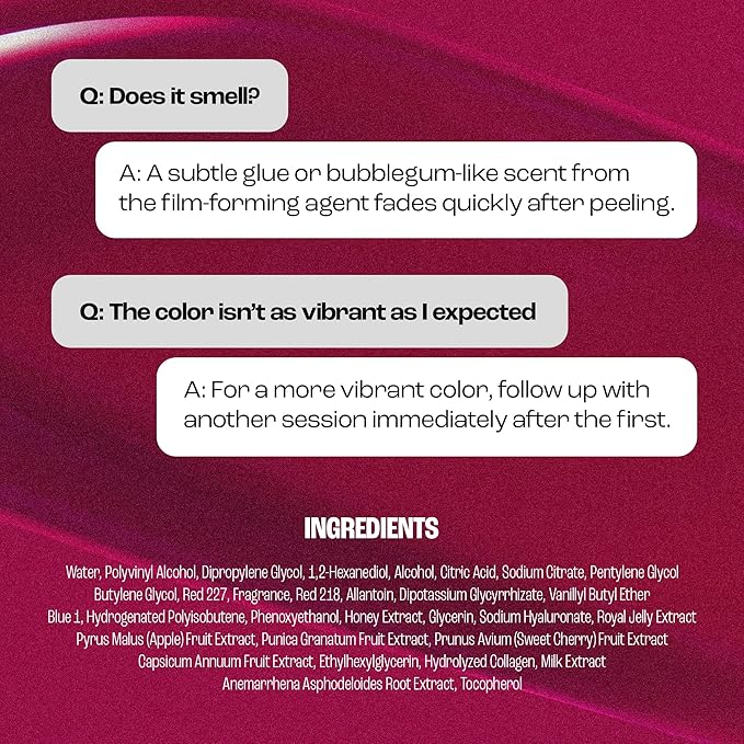 Rouge Star Plumping Lip Tattoo (0.17 oz) - 72-HR Long Lasting Waterproof Peel Off Lip Stain - Transfer-Proof, Non -Sticky Hydrating Matte Lip Tint Tattoo (Plum Berry)