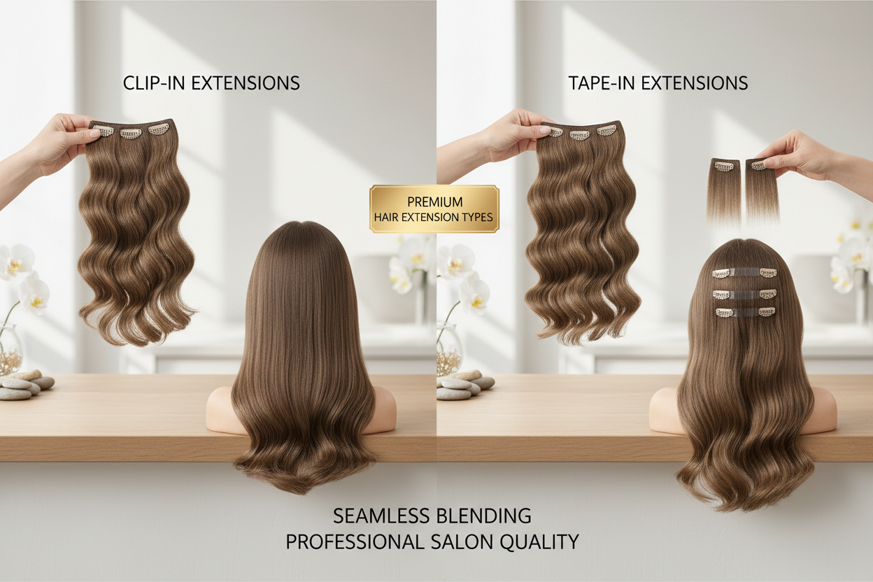 Clip-In vs. Tape-In Extensions: Which is Right for You?