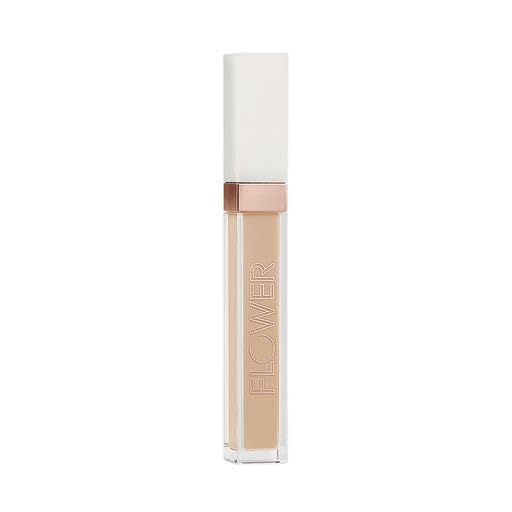 FLOWER Beauty Light Illusion Full Coverage Concealer | Hydrating, Weightless Formula Conceals, Corrects, Covers Dark Circles, Imperfections, Fine Lines and Fatigue | All-Day Wear – Sand (Pack of 2)