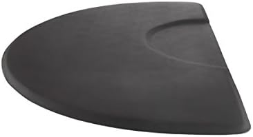 Buy-Rite Super Soft Salon Mat - 3' x 5' Semicircle Anti-Fatigue Mat, 5/8" Thick, Puncture-Proof, Low-Static, Anti-Stain Surface - Black Salon Floor Mat, SHP-SS3050C5/8