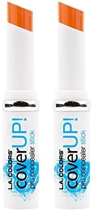 L.A. COLORS Pro Concealer Stick 615 Pure Orange, 0.11 Oz (Pack of 2)