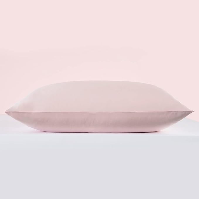 25 Momme Premium Mulberry Pink Silk Pillowcase for Hair and Skin | Handcrafted Hypoallergenic & Anti-Acne Silk Pillow Cases with Zipper | Queen - 20" x 30", Rose Water