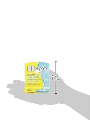 Blistex Moisturizers, Simple and Sensitive, Unflavored, 0.15 Oz (Pack of 24)