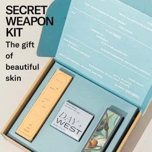 Day+West’s Secret Weapon Kit Skincare Gift Set | Three Sensitive Skin Essentials Including Hydrating Mist, Face + Neck Cream Moisturizer, Facial Oil | With Organic Prickly Pear, Calendula, Vitamin C