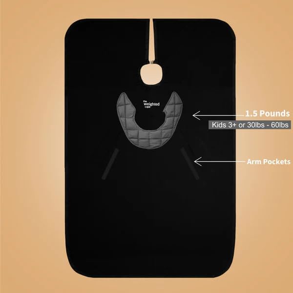 1.5lb Kids Cape (Ages 3–8) – Weighted Hair Cutting Barber Cape with Elastic Collar, Waterproof Salon Cape for Added Comfort, Perfect for Barber & Hairstylist (52 x 36 in)