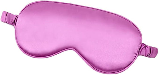 100% Natural Mulberry Soft Silk Sleep Mask, Light Blocking Eye Masks For Sleep, Night Blindfold Eye Mask Cover For Men And Women, Sleeping Night Mask For Travel (Purple)