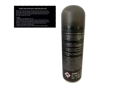 MANE Hair Thickening Fiber Spray (200 ml, Light Brown)