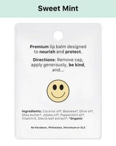 Kind Lips Lip Balm - Nourishing & Moisturizing Lip Care with Shea Butter, Beeswax & Vitamin E | Sweet Mint Flavor | 0.15 Ounce (Pack of 5)
