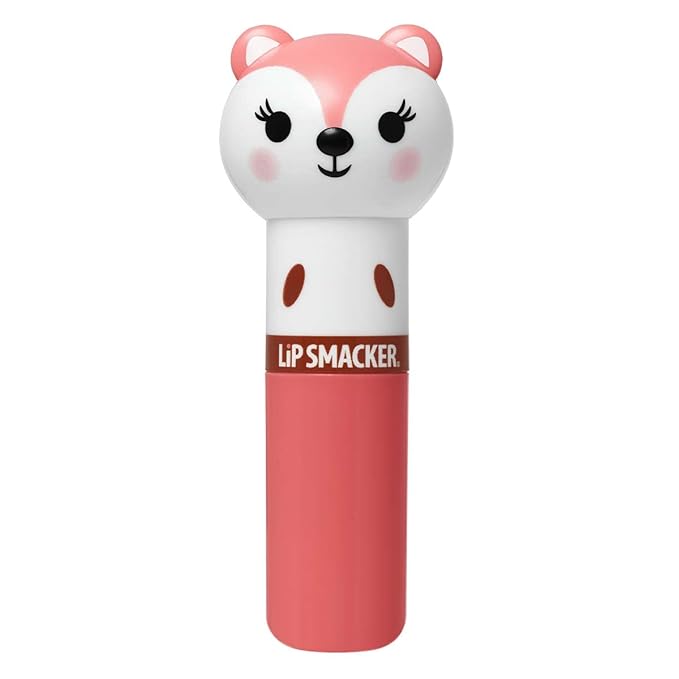Lip Smacker Lippy Pals Fox, Flavored Moisturizing & Smoothing Soft Shine Lip Balm, Hydrating & Protecting Fun Tasty Flavors, Cruelty-Free & Vegan - Foxy Apple