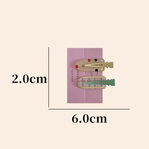 2 Pcs Cute fruit hair clip for Women Girls thick,thin hair.No Bend No Crease Hair Clips for styling sectioning hair barretters fine (Bobo sugar)