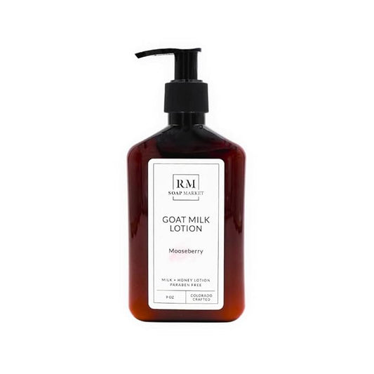Goat Milk Lotion, Mooseberry Fragrance, Hydrating Lotion for Men & Women With Nourishing Goat Milk, Shea Butter, Sunflower Oil & Aloe, Packed With Vitamin A, E & Selenium, 9 Oz