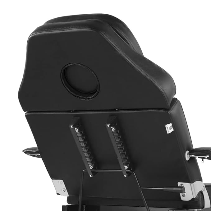Artist hand Facial Tattoo Chair Massage Bed Salon Lash Chair for Eyelash Extensions Tattoo Table Salon Chair with Trays (Black 1)