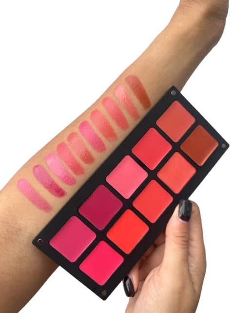 Cheeks & Lip Palette | Lipstick and Blush | Cream Formula | Reusable Magnetic Case | For All Skin Types