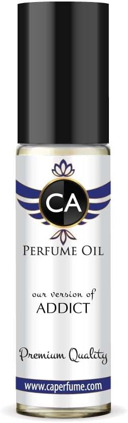 CA Perfume Impression of Addict for Women Replica Fragrance Body Oil Dupes Alcohol-Free Long Lasting Roll-On 0.3 Fl Oz/10ml