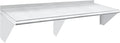 HARDURA Stainless Steel Shelf 18" x 72", 480lb Commercial Shelves Wall Mount Metal Shelving with Backsplash and Brackets for Kitchen, Restaurant, Laundry Room and Home