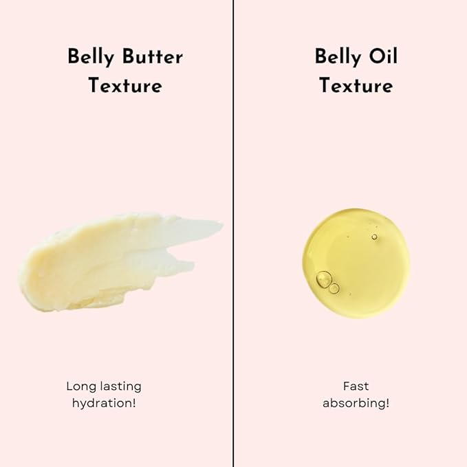 Belly Bundle by Irene Organics - Organic Belly Butter and Oil for Pregnancy Stretch Mark Prevention and Treatment - Award Winning Skincare For Pregnancy and Postpartum - Mother's Day Gift Set (Large)