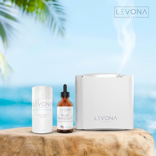 Levona Scent Essential Oils - Scents for Home, Hotel & Office Use - Perfect for Home Diffuser & Humidifiers - Aroma Fragrance Oil, Ideal for Massage, Relaxation, and Spa - Blue Tranquility, 120ml