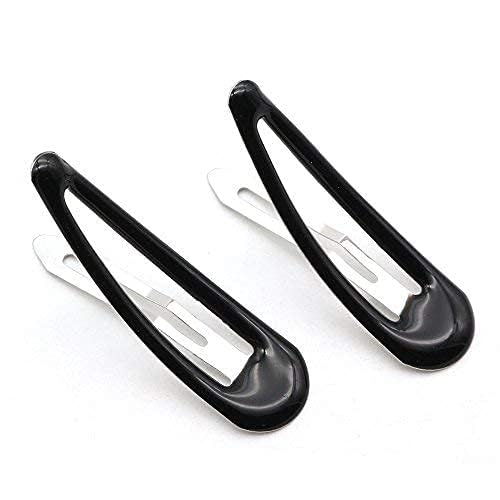 Dofash 2IN Epoxy Snap Hair Clips for Women, 12 Count - Black Amber