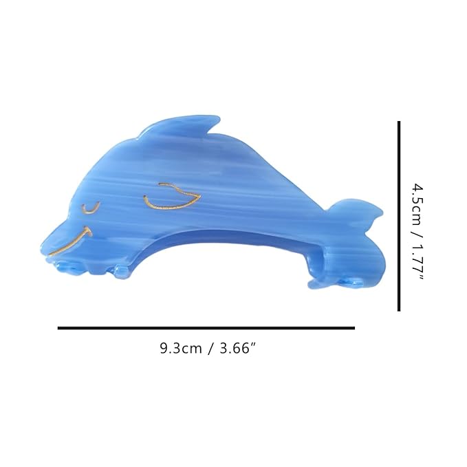 Dolphin Claw Clip,Acetate Hair Clips,Small Claw Clips for Women